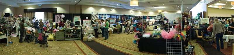 Panoramic view of Arts and Crafts show